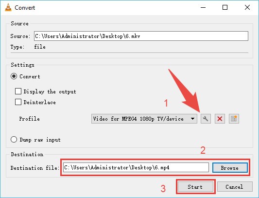 Convert MKV to MP4 in VLC