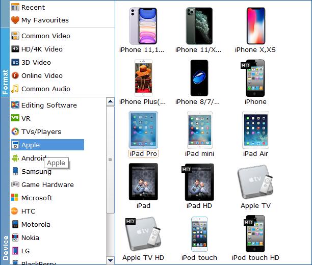 select iPad preset as output