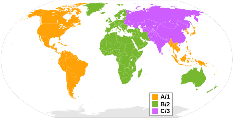 Blu-ray Region Codes Map