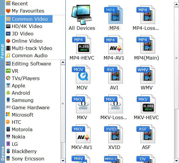 Select Output Profile