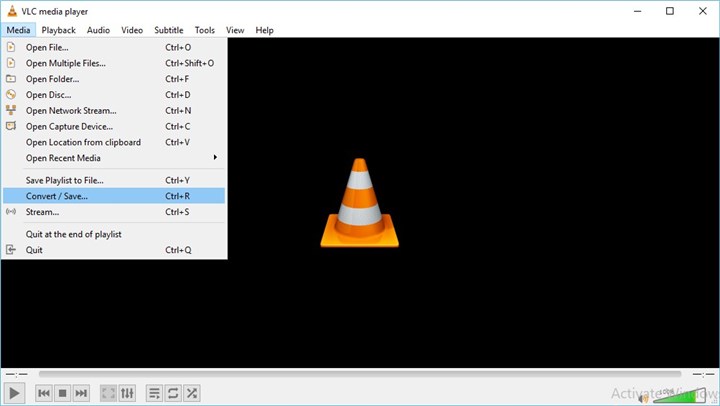 Choose Convert Option in VLC