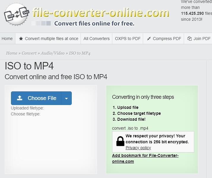 Convert ISO to MP4 Online