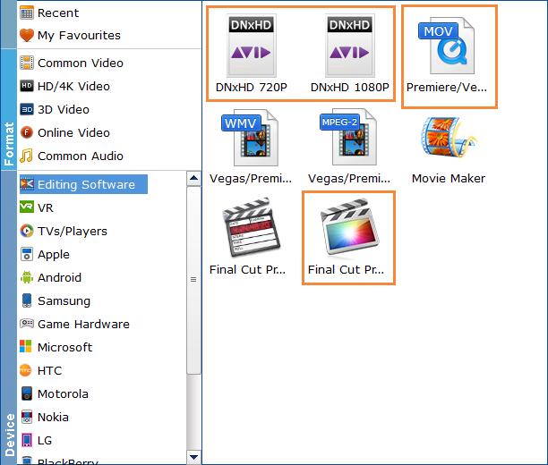 Select Avid Supported Formats