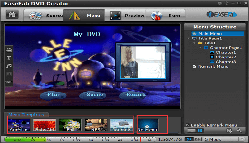 EaseFab DVD Creator Easily Burn Your Videos Audios Images To Create 