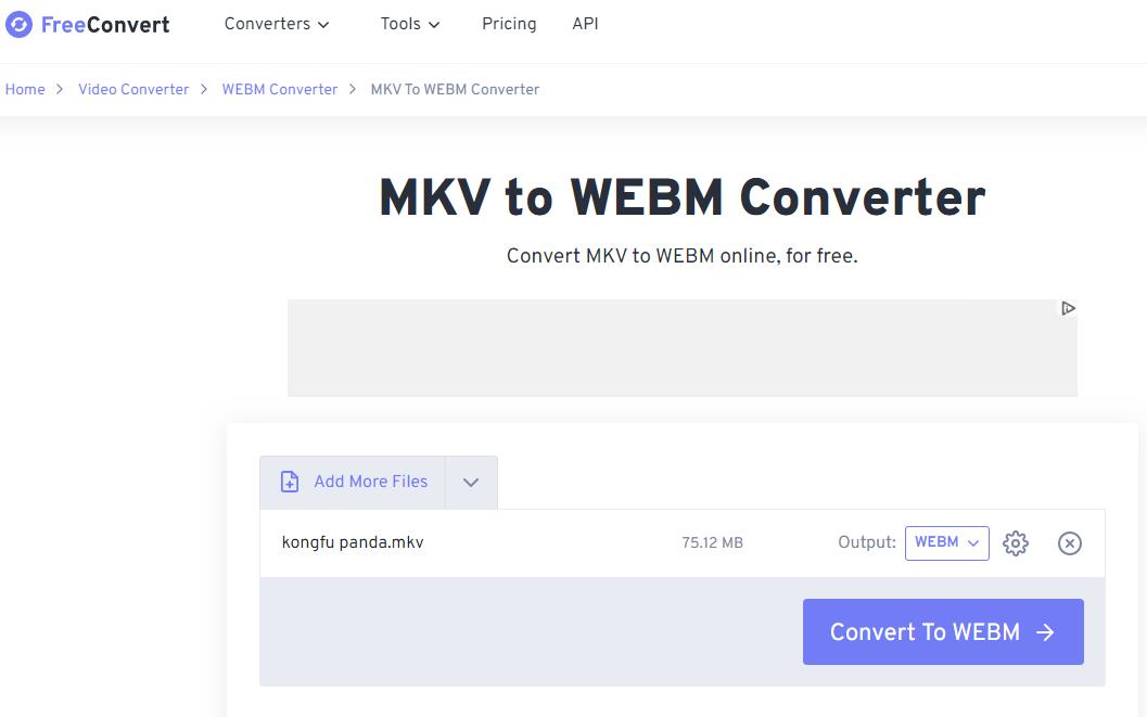 Convert MKV to WebM Free Online with FreeConvert