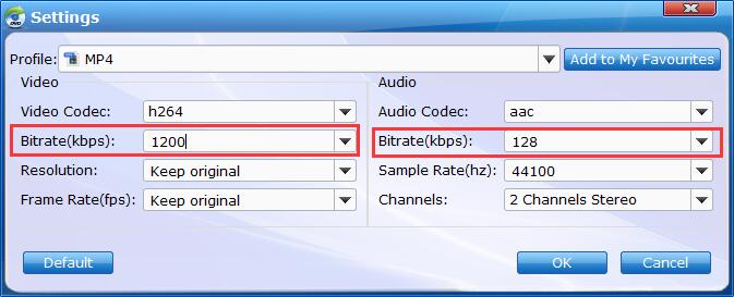 Advanced Settings for DVD to H.264