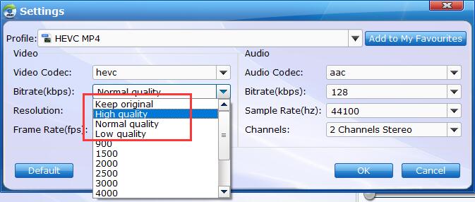 Advanced Settings for BDMV to MP4