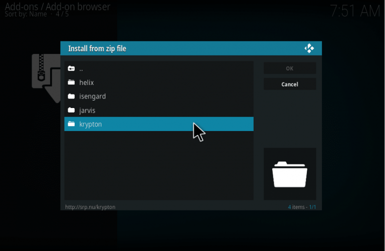 Install HEVC addon to play Blu-ray in Kodi