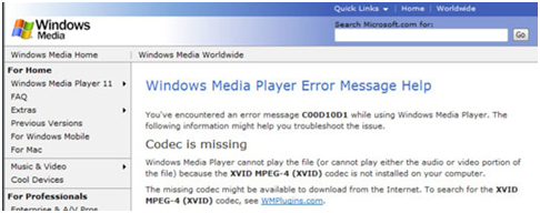 mp4 codex for windows media player