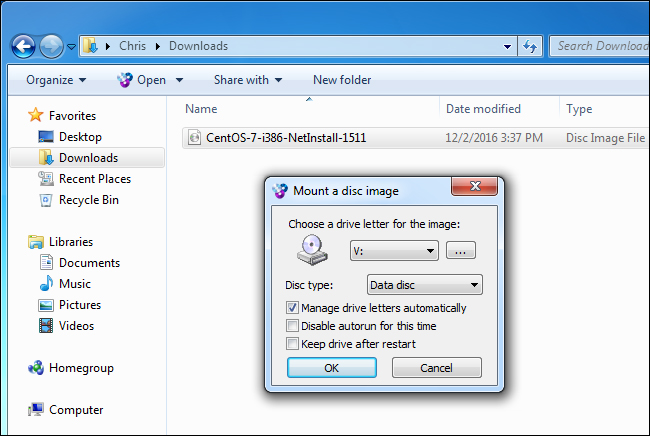 mount iso windows 7