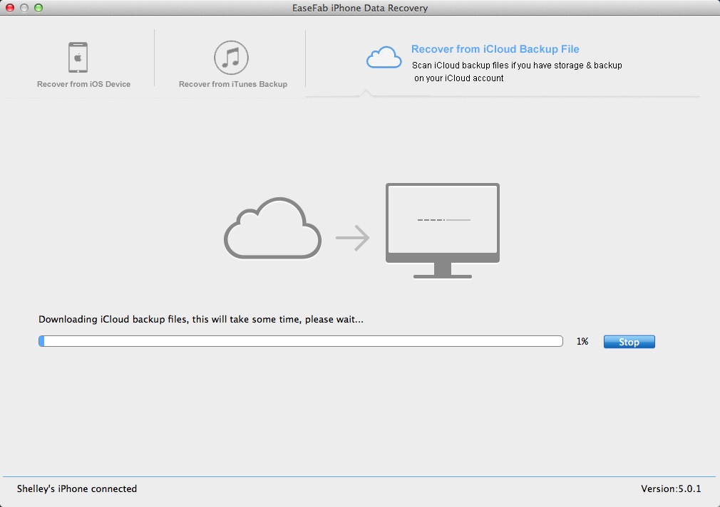 Enter iCloud Account and Password