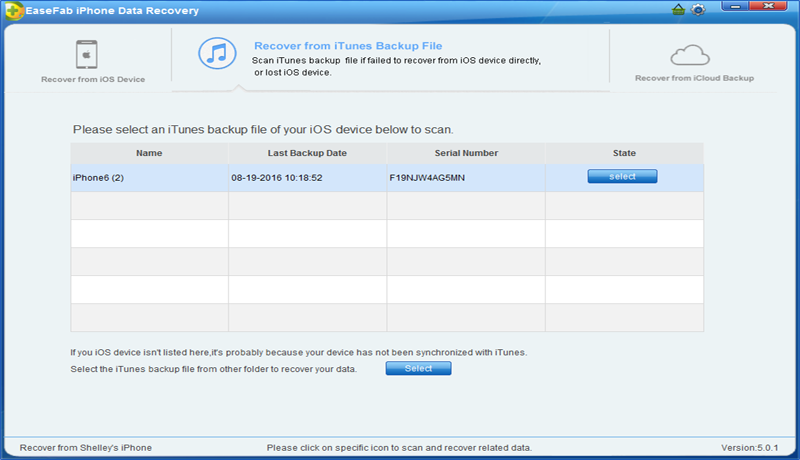EaseFab iPhone Data Recovery for Windows