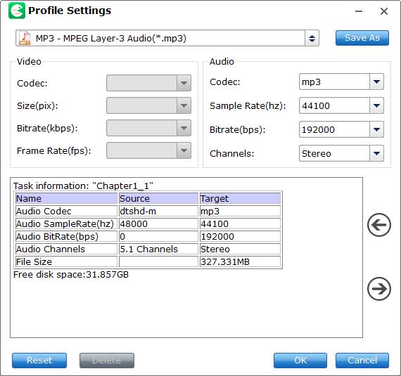 audio settings