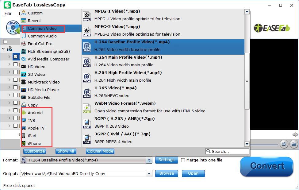 encoded output for blu-ray rip