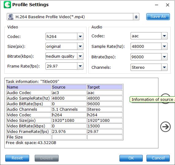 profile settings