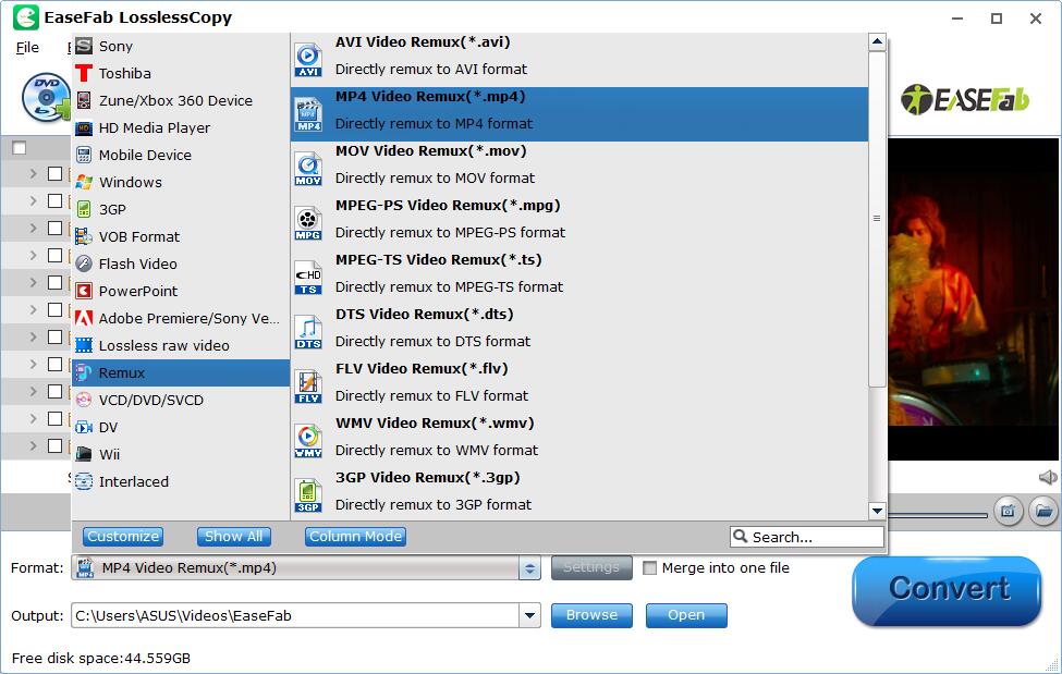 remux bd/dvd to other formats