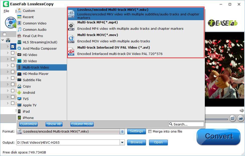 EaseFab LosslessCopy Losslessly Rip Any 4K 2D 3D Blu ray With Multiple 