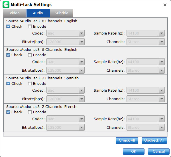 lossless mkv audio subtitle settings