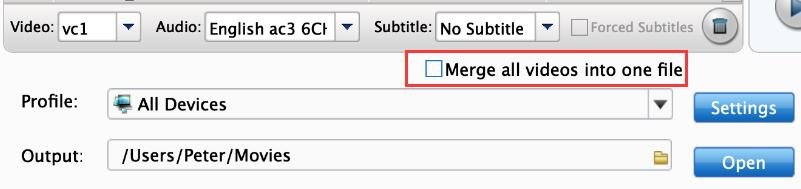 Merge all videos into one file