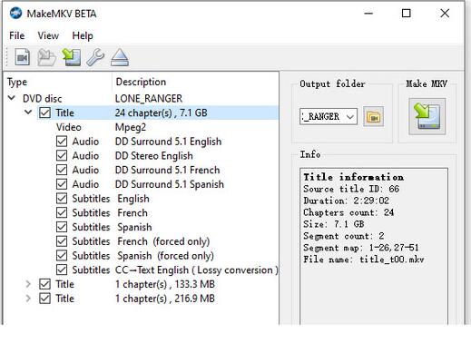 Rip Blu-ray to Lossless MKV with MakeMKV