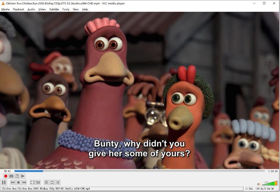 Screenshot of MP4 Video with Subtitle