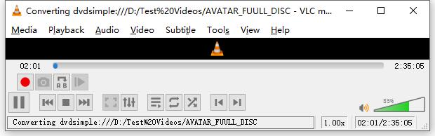 VLC DVD ripping process