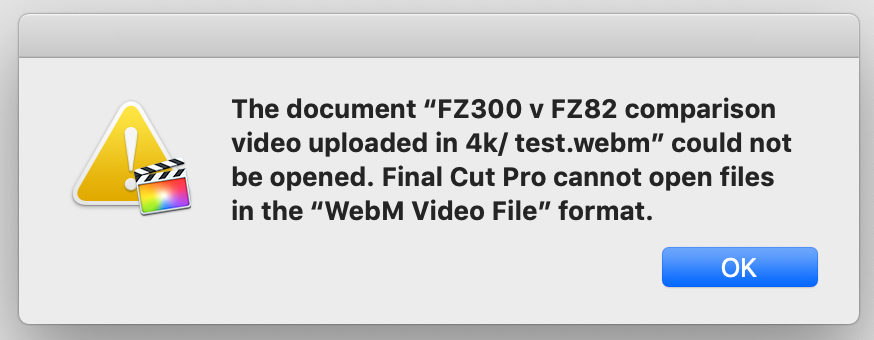 Convert WebM for Final Cut Pro