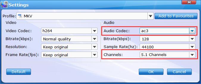 Convert DTS to AC3 Audio