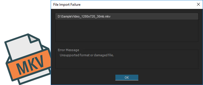 Troubleshooting MKV File Import Failure in Premiere Pro