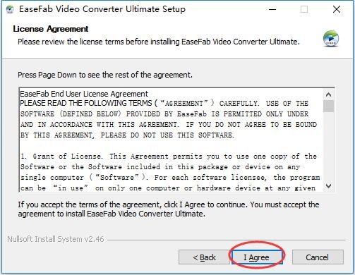 Install EaseFab Video Converter Ultimate