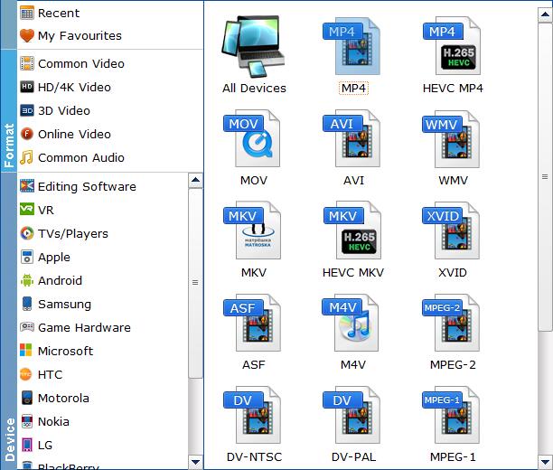 Select MP4 as output profile