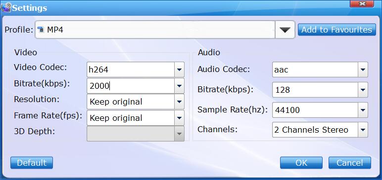 mp4 settings