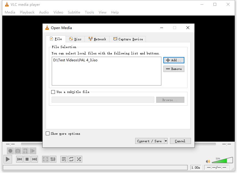 Convert ISO to MP4 with VLC