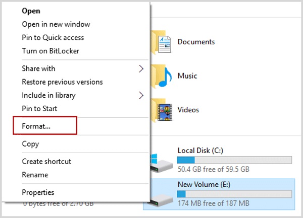 Quick Format Hard Disk in Windows Explorer